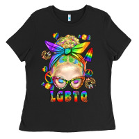 Lgbtq+ Messy Bun With Snacks Ladies Tee | Teevron