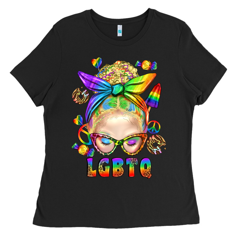 Lgbtq+ Messy Bun With Snacks Ladies Tee by BundleAndBundleShop | Teevron