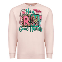 Pale Pink you rn good hands registered nurse Premium Sweatshirt - RanaPortraitStore