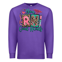 Purple you rn good hands registered nurse Premium Sweatshirt - RanaPortraitStore