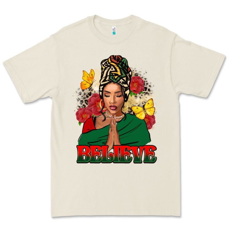 Believe Black Woman Premium Tee by FaDigitalArtStudio | Teevron
