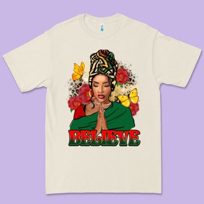 Believe Black Woman Premium Tee Designed By Fadigitalartstudio