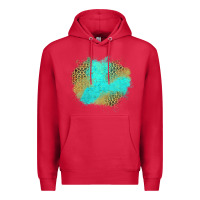 Cardinal turquoise leopard patch Premium Hoodie - Jasminsmagicworld
