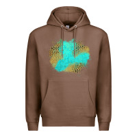 Chestnut turquoise leopard patch Premium Hoodie - Jasminsmagicworld