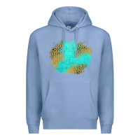 Colony Blue turquoise leopard patch Premium Hoodie - Jasminsmagicworld