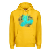 Turquoise Leopard Patch Premium Hoodie | Teevron