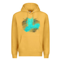 Mustard turquoise leopard patch Premium Hoodie - Jasminsmagicworld