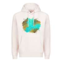 Pale Pink turquoise leopard patch Premium Hoodie - Jasminsmagicworld