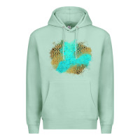 Seafoam turquoise leopard patch Premium Hoodie - Jasminsmagicworld