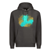Smoke turquoise leopard patch Premium Hoodie - Jasminsmagicworld