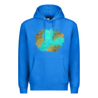 True Royal turquoise leopard patch Premium Hoodie - Jasminsmagicworld
