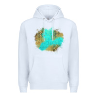 White turquoise leopard patch Premium Hoodie - Jasminsmagicworld