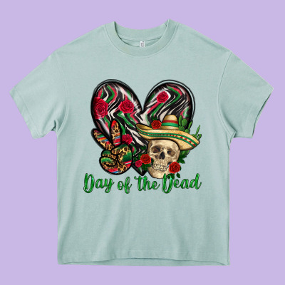 Day Of The Dead Mexico Heavy Core Tee Designed By Howdyjamesfarm