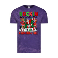 Cloud Purple Rockin Around The Christmas Tree Vintage Tee - FaDigitalArtStudio