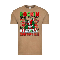 Vintage Coffee Rockin Around The Christmas Tree Vintage Tee - FaDigitalArtStudio
