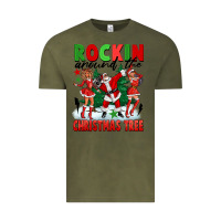 Vintage Olive Rockin Around The Christmas Tree Vintage Tee - FaDigitalArtStudio