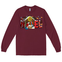 Burgundy Noel Long Sleeve Tee - CowhideDigitalArt