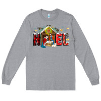 Heather Grey Noel Long Sleeve Tee - CowhideDigitalArt
