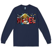 Navy Noel Long Sleeve Tee - CowhideDigitalArt