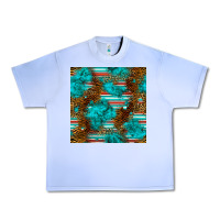 Grape Ice turquoise serape leopard seamless pattern Urban Heavy Tee - BundleAndBundleShop