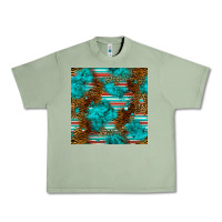 Oil Green turquoise serape leopard seamless pattern Urban Heavy Tee - BundleAndBundleShop