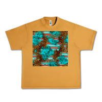 Peanut Butter turquoise serape leopard seamless pattern Urban Heavy Tee - BundleAndBundleShop