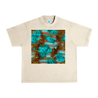 Sandshell turquoise serape leopard seamless pattern Urban Heavy Tee - BundleAndBundleShop