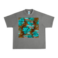 Tornado turquoise serape leopard seamless pattern Urban Heavy Tee - BundleAndBundleShop
