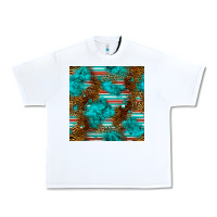 White turquoise serape leopard seamless pattern Urban Heavy Tee - BundleAndBundleShop