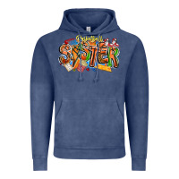 Vintage Denim basketball sister Vintage Hoodie - CowhideDigitalArt