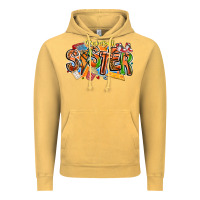 Vintage Mustard basketball sister Vintage Hoodie - CowhideDigitalArt