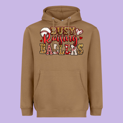 Busy Raising Ballers Baseball Heavyweight Hoodie Designed By Jasminsmagicworld