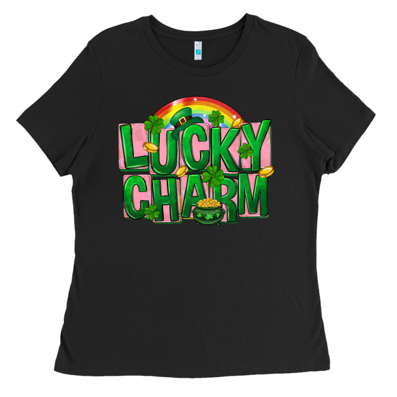 St Patricks Lucky Charm Ladies Tee by FaDigitalArtStudio | Teevron