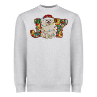 Heather Grey pomeranian christmas joy Heavyweight Sweatshirt - RanaPortraitStore