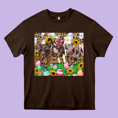 Easter Farm Animals Happy Easter Day Heavy Core Tee Designed By Cowgirlartshop