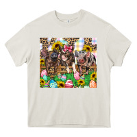 Cream easter farm animals Happy Easter Day Heavy Core Tee - CowGirlArtShop