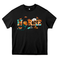 Black fall nurse Heavy Core Tee - RanaPortraitStore