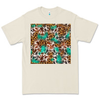 Bone Western Turquoise Glitter Cowhide Leopard Seamless Premium Tee - FaDigitalArtStudio