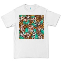 White Western Turquoise Glitter Cowhide Leopard Seamless Premium Tee - FaDigitalArtStudio