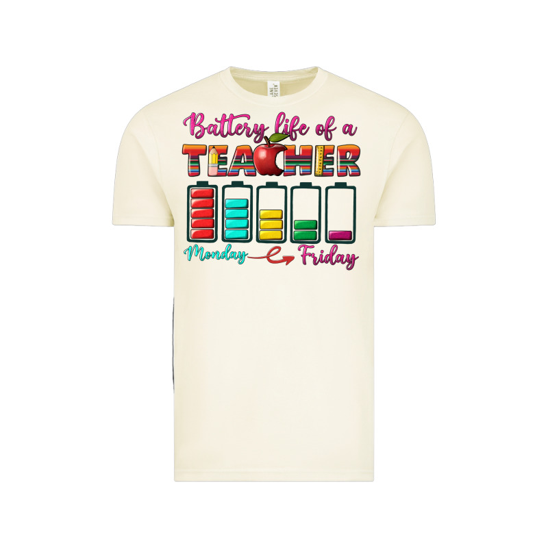 Battery Life Of A Teacher Vintage Tee by BundleAndBundleShop | Teevron