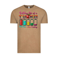 Vintage Coffee battery life of a teacher Vintage Tee - BundleAndBundleShop