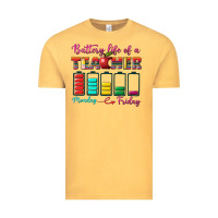 Vintage Mustard battery life of a teacher Vintage Tee - BundleAndBundleShop