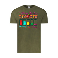 Vintage Olive battery life of a teacher Vintage Tee - BundleAndBundleShop