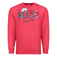 Cardinal valentines day nurse love Premium Sweatshirt - RanaPortraitStore