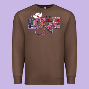 Valentines Day Nurse Love Premium Sweatshirt Designed By Ranaportraitstore