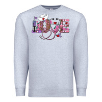 Heather Grey valentines day nurse love Premium Sweatshirt - RanaPortraitStore