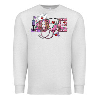 Oatmeal Heather valentines day nurse love Premium Sweatshirt - RanaPortraitStore