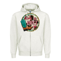 Oatmeal Heather kick the dust up Zipper Hoodie - JahusDesignShop