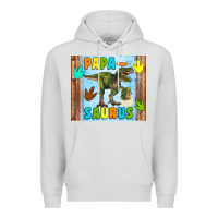 Dove Grey papa saurus Premium Hoodie - Artiststas