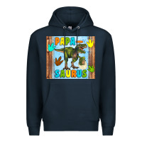 Navy papa saurus Premium Hoodie - Artiststas